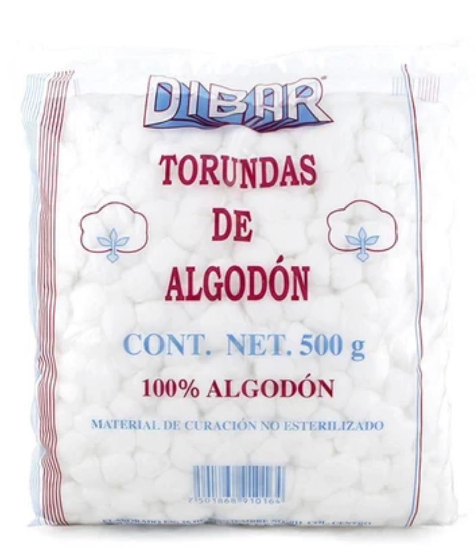 Bolsa de torundas de algodón DIBAR de 500 gramos