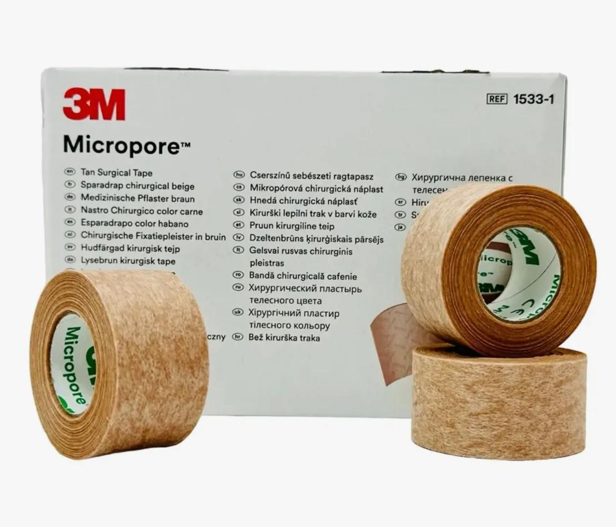 Cinta quirúrgica Micropore 3M color piel de una pulgada